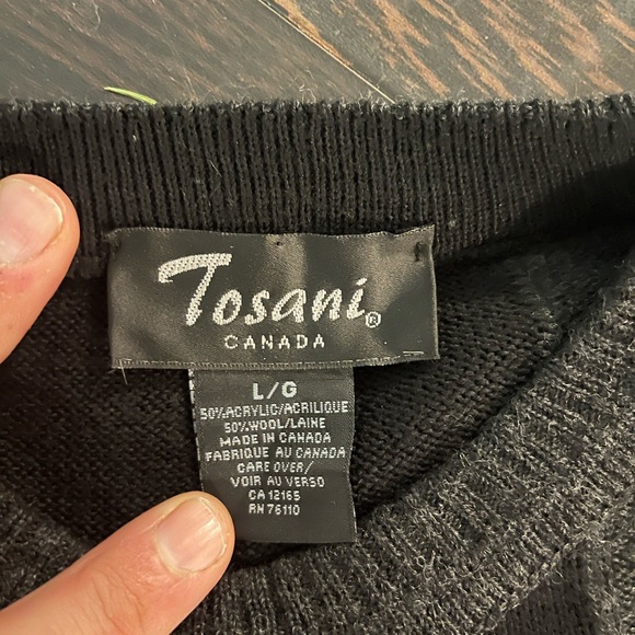 Vintage Tosani Men’s Wool Sweater Large - Picture 2 of 3